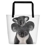Beach Bag/Large Tote Bag - Koala by Lisa Sommer