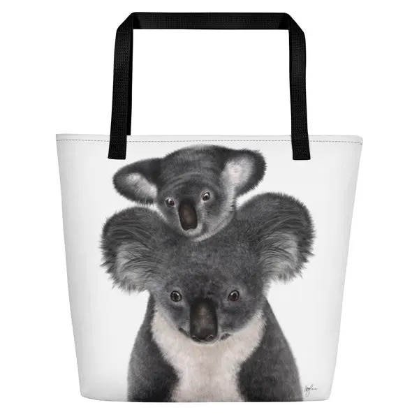 Beach Bag/Large Tote Bag - Koala by Lisa Sommer