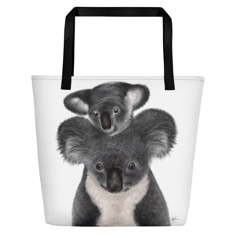 Beach Bag/Large Tote Bag - Koala by Lisa Sommer