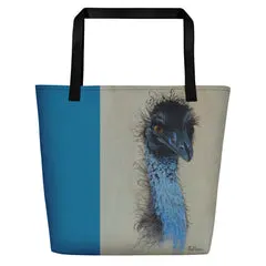 Beach Bag/Large Tote Bag  - Emu by Gail Higgins