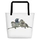 Beach Bag/Large Tote Bag - Wren Famliy By Rachel Curry