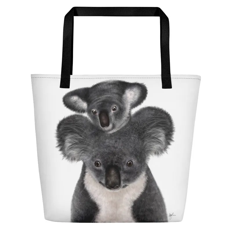 Beach Bag/Large Tote Bag - Koala by Lisa Sommer