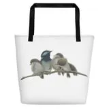 Beach Bag/Large Tote Bag - Wren Famliy By Rachel Curry