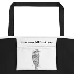 Beach Bag/Large Tote Bag - Kookaburra by Peta Harvey