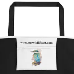 Beach Bag/Large Tote Bag - Sacred Kingfisher by Peta Harvey