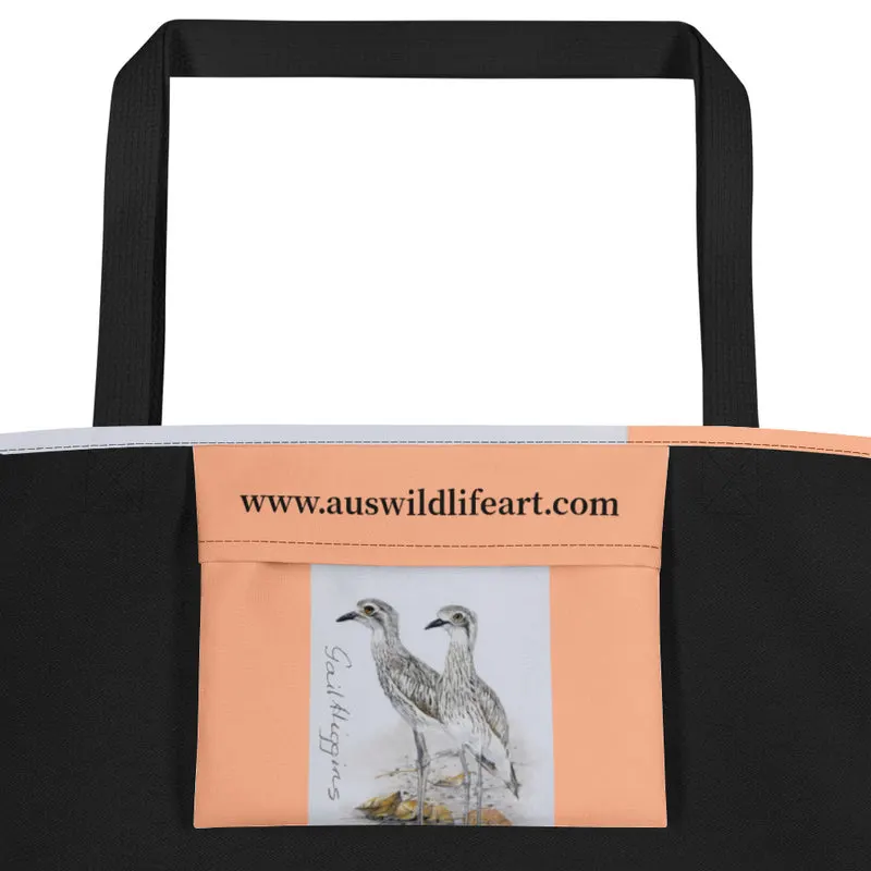 Beach Bag/Large Tote bag - Curlews by Gail Higgins