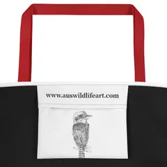 Beach Bag/Large Tote Bag - Kookaburra by Peta Harvey