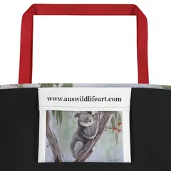 Beach Bag/Large Tote Bag - Koala feeding by Robyn Cockburn