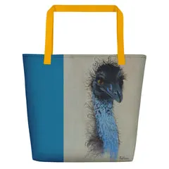 Beach Bag/Large Tote Bag  - Emu by Gail Higgins