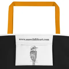 Beach Bag/Large Tote Bag - Kookaburra by Peta Harvey