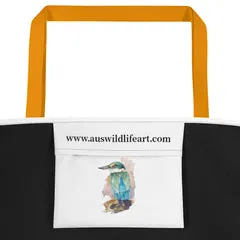 Beach Bag/Large Tote Bag - Sacred Kingfisher by Peta Harvey