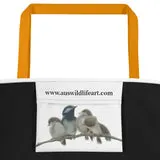 Beach Bag/Large Tote Bag - Wren Famliy By Rachel Curry