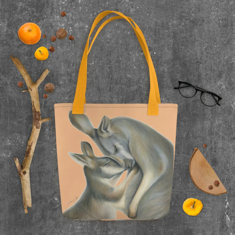 Tote Bag - Kangaroo mum and her Joey by Rachael Curry