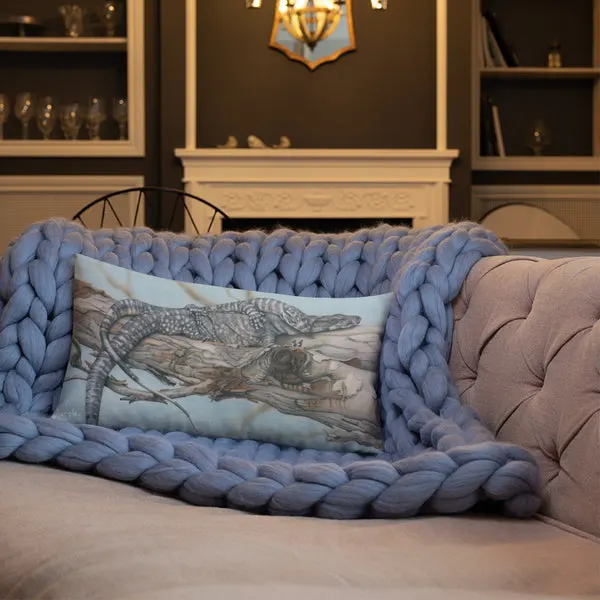 Pillow - Monitor Lizard by Sandra Temple