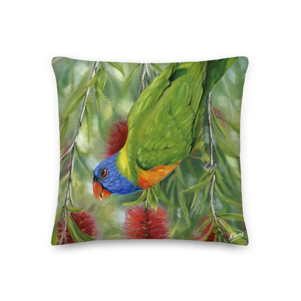 Pillow - Rainbow Lorikeet by Alan Young
