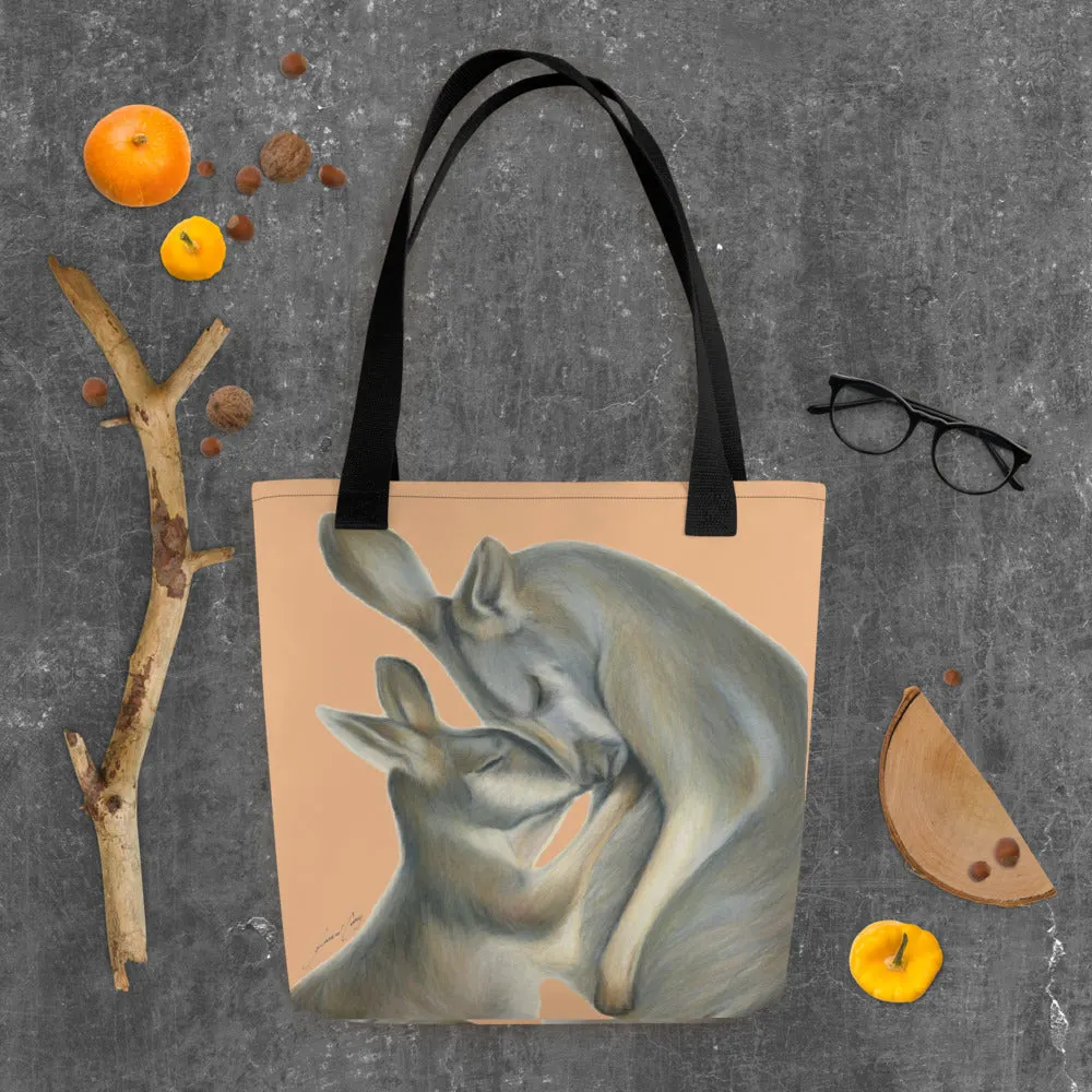 Tote Bag - Kangaroo mum and her Joey by Rachael Curry