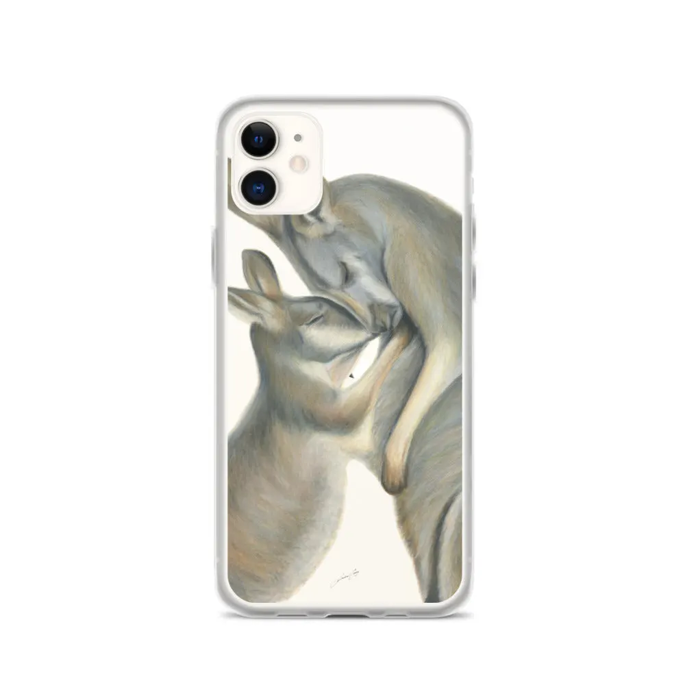 iPhone Case - Kangaroo mum and her joey by Rachael Curry
